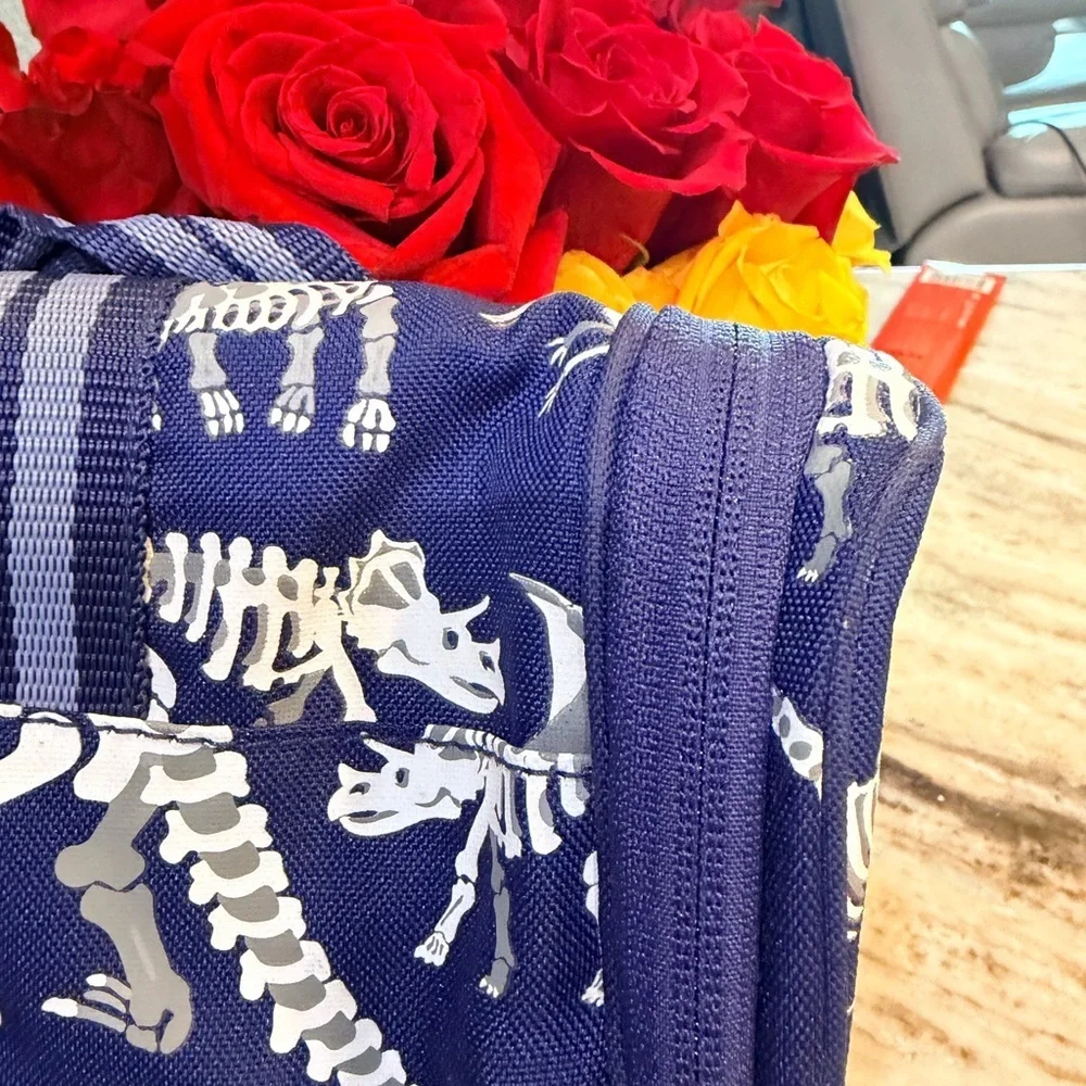 Mackenzie Navy Dino Bones Glow-in-the-Dark Toiletry Bag
